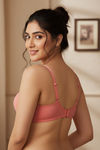 Zivame Padded Non Wired 3/4Th Coverage T-Shirt Bra - Dusty Cedar — thumbnail 2